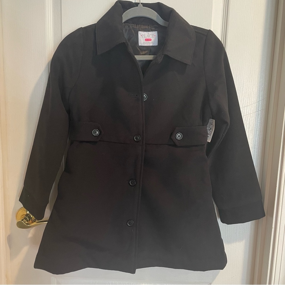 Black Button-Up Pea Coat